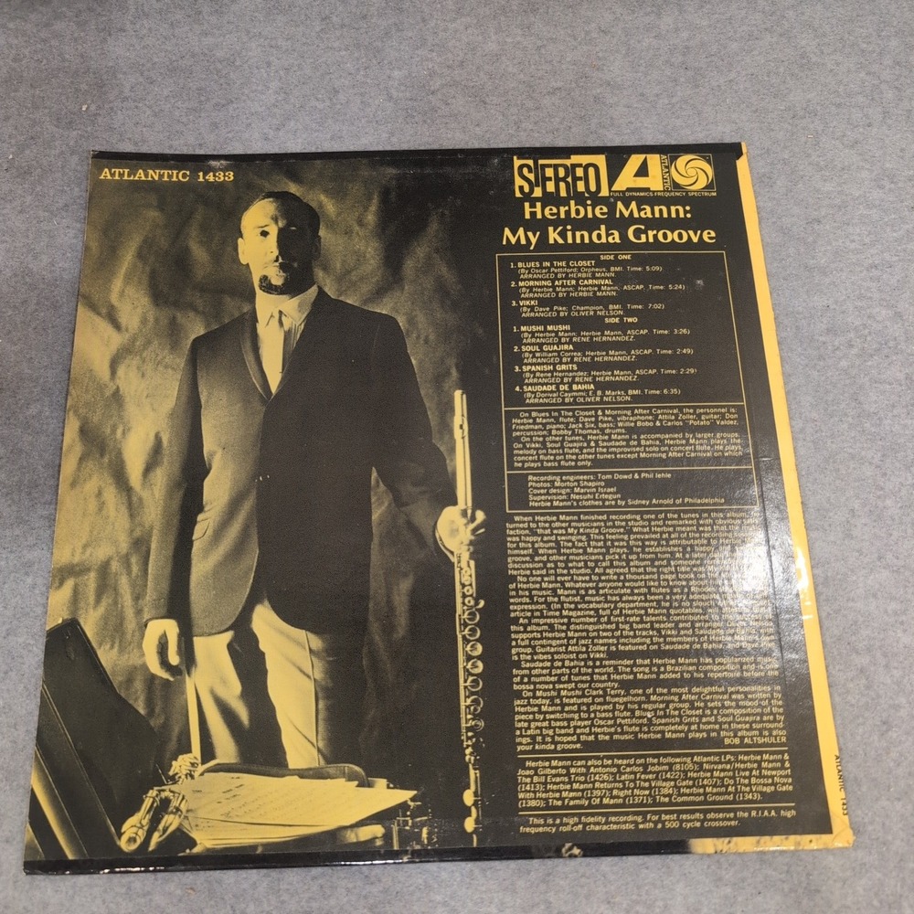 Herbie Mann My Kinda Groove Vinyl LP Atlantic SD 1433 Stereo Jazz Record - Picture 2 of 6